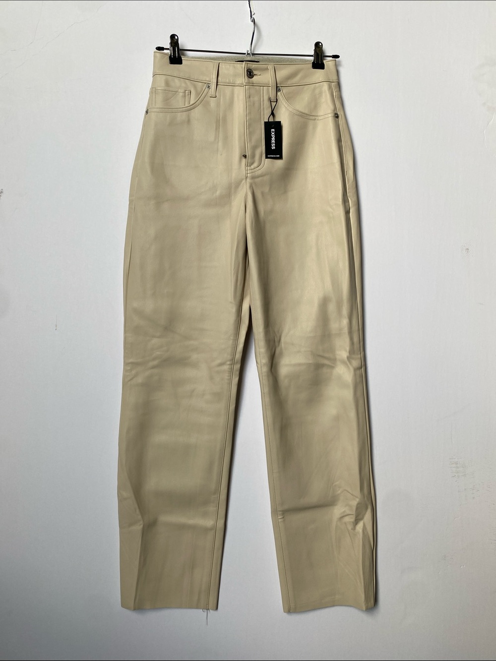 Express Women's Cream Straight-Leg Chinos